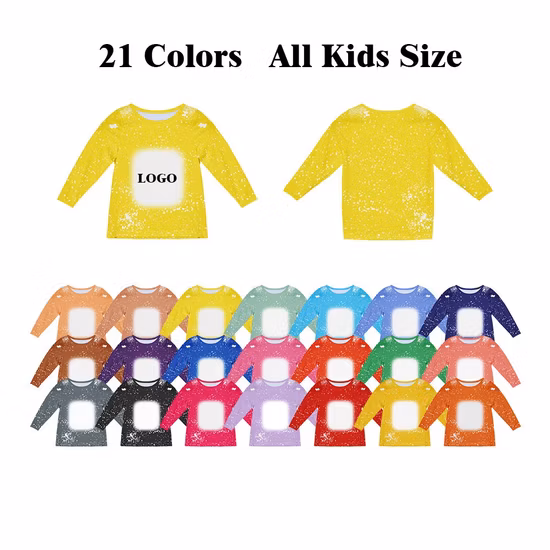 Детская футболка с длинным рукавом, футболки унисекс, футболка из полиэстера с принтом на заказ для сублимации, белая